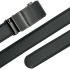 Jet Black Ratchet Belts - No Hole Adjustable Slide Belts