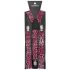 Suspenders with Purple Leopard Pattern