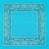 Light Blue Paisley Print Polyester Bandanas