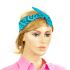 Light Blue Paisley Print Polyester Bandanas