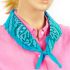 Light Blue Paisley Print Polyester Bandanas