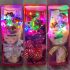 Fake Roses and Bear with Light up Valentine Box - Assorted Colors