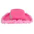 Light-up Pink Cowgirl Hats with Feathers for Kids - Tiara Crown