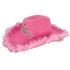 Light-up Pink Cowgirl Hats with Feathers for Kids - Tiara Crown