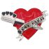 Love Hurts Heart Belt Buckle