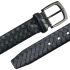 Belt for Men Black Leather with Basket weave Pattern Mixed sizes