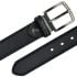 Belt for Men Parallel Double Stitched Mat Black Leather Mixed sizes
