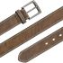 Mens Casual Belts - Coffee Brown Stitched Design Faux Leather Belt