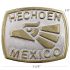 Gold & Silver Hecho En Mexico Belt Buckle