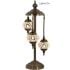 Turkish Style Moonlight Turkish Mosaic Floor Lamps with 3 Globes - Without Bulb