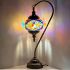 Golden Flower Mosaic Lamp with Swan Neck Style - Without Bulb