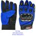 Full Finger Racing Gloves with Hard Knuckle - Black, Red & Blue