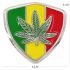 Jamaica Flag Marijuana Leaf Belt Buckle