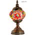 Rainbow Mosaic Desk Lamp with Red colors - Without Bulb