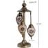 Multicolored Flower Garden Egg Shaped Turkish Mosaic Floor Lamps with 3 Globes - Without Bulb