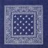 Navy Blue Paisley Print Polyester Bandanas