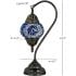 Blue Mosaic Desk Lamps with Swan Neck Design - Without Bulb