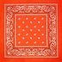 Orange Paisley Print Polyester Bandanas