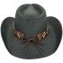 Black Western Cowboy Hats - Paper Straw Bull Style Leather Band 
