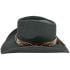 Paper Straw Eagle Style Leather Band Black Western Cowboy Hat