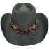 Paper Straw Star Style Leather Band Black Western Cowboy Hats for Men