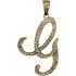 Gold G Initial Dog Tags