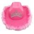 Pink Cowgirl Hats with Feathers for Kids - Tiara Design