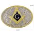 Gold & Silver Mason Belt Buckle