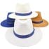Native Band Flat Brim Straw Summer Hat