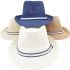Breathable Assorted Colors Braided Band Straw Adult Trilby Fedora Hat Set