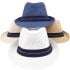 Breathable Assorted Colors Dotted Band Straw Adult Trilby Fedora Hat Set