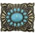 Rectangle Turquoise Beads Belt Buckle