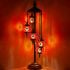 Red Lotus Turkish Floor Lamps with 5 Globes - Without Bulb