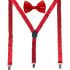 Red Sequin AB Suspenders Set