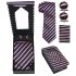 Black and Pink Striped Necktie Set