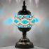 Silver Blue Turkish Mosaic Lamp - Without Bulb