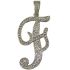 Silver F Initial Dog Tags