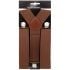 Elegant Brown 1.5 Inch Wide Suspenders 