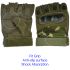 Tactical Motorcycle Fingerless Gloves with Hard Knuckle for Men and Women