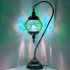Blue Flower Green Mosaic Lamps with Goose Neck Style - Without Bulb
