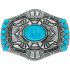 Turquoise Beaded Authentic Western Belt Buckle