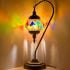 Colorful Waves Goose Neck Handmade Mosaic Glass Lamp - Without Bulb