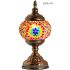 Vibrant Rainbow Table Lamp with Mosaic Glass - Without Bulb
