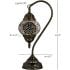 Multicolor Mosaic Turkish Style Lamps with Vintage Swan Neck Style - Without Bulb