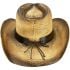 Vintage Cowboy Hats with Quality Leather Band and Buckle - Stained Design Cowgirl Hats