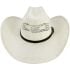 White Cowboy Hats with Quality Plain Leather Band - Cattleman Crown