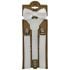 Adjustable Bowtie Suspender Set for Kids - Elastic Y-Back Design with Strong Metal Clips - White