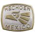 Gold & Silver Hecho En Mexico Belt Buckle