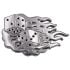 Silver Flame Dice Belt Buckles