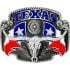Texas Flag Belt Buckle  Bull Design